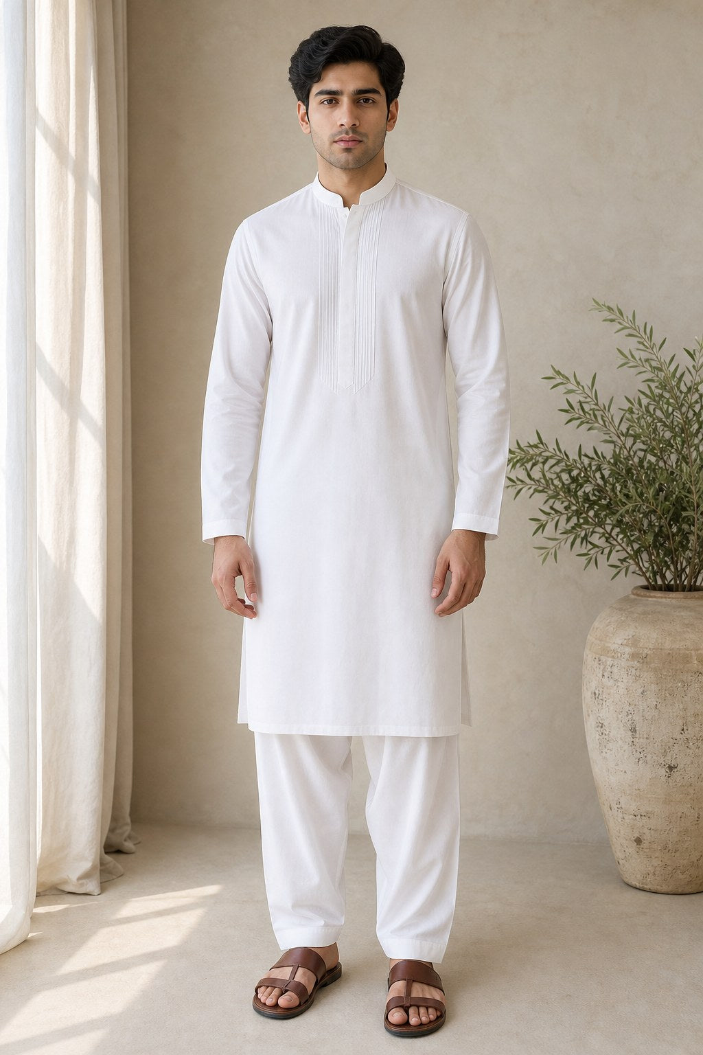 Classic White Eid Kameez Shalwar – hero