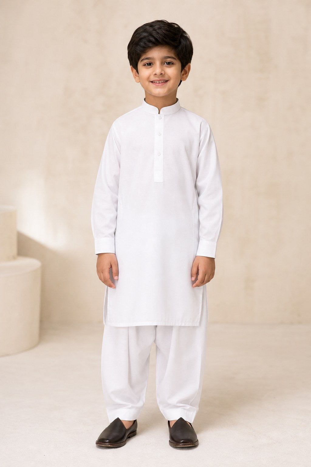 White Eid Kameez Shalwar (Boys') – hero