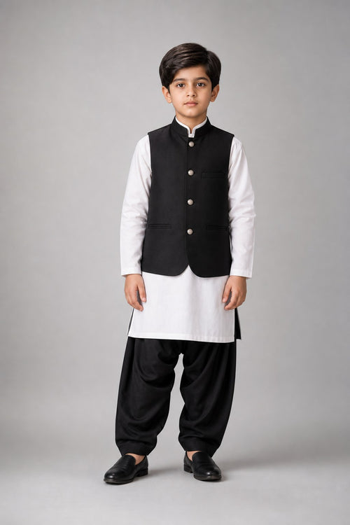 Black Waistcoat Suit (Boys') – hero