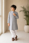 Light Grey Casual Kurta (Boys') – hero