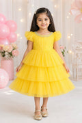 Yellow Tiered Party Frock (Girls') – hero