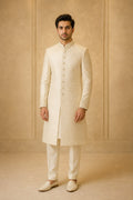Ivory Jamawar Prince Coat – hero