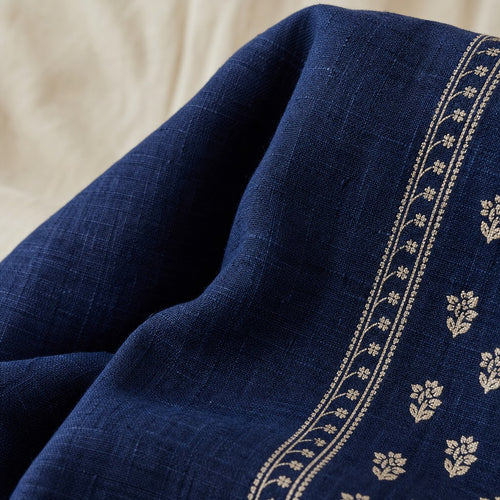 Dark Indigo Khaddar Winter Suit – detail