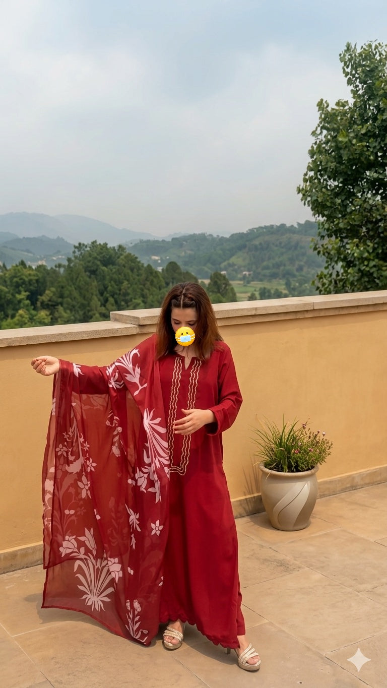 Royal Handworked Korean Silk 3-Piece Suit