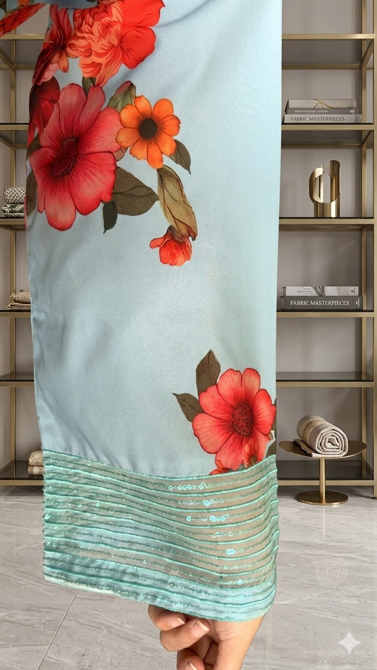 Floral Handworked 3-Piece Suit