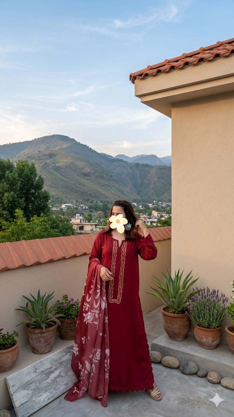 Royal Handworked Korean Silk 3-Piece Suit