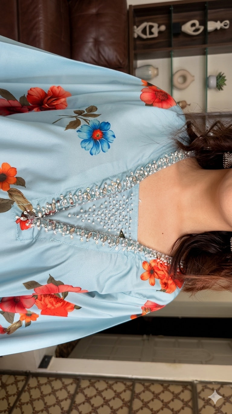 Floral Handworked 3-Piece Suit