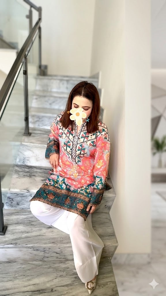 Multicolour Fusion Farshi 2-Piece Suit