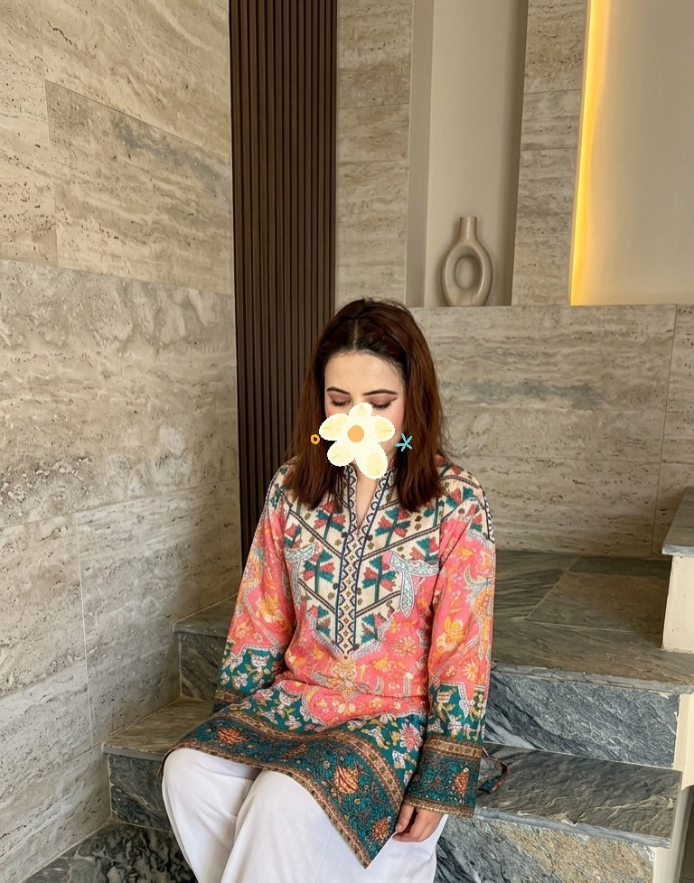 Multicolour Fusion Farshi 2-Piece Suit
